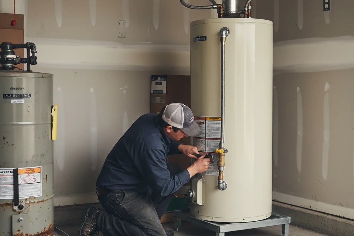 Water heater and shutoff valve replacement in Iowa Falls